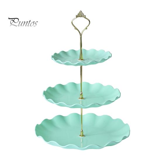 

3-х уровневая башня-стенд для кексов, стойка для демонстрации десертов, не содержит бисфенол А, большая вместимость, простая сборка, многоуровневый поднос для сервировки тортов, принадлежности для вечеринок зелёный