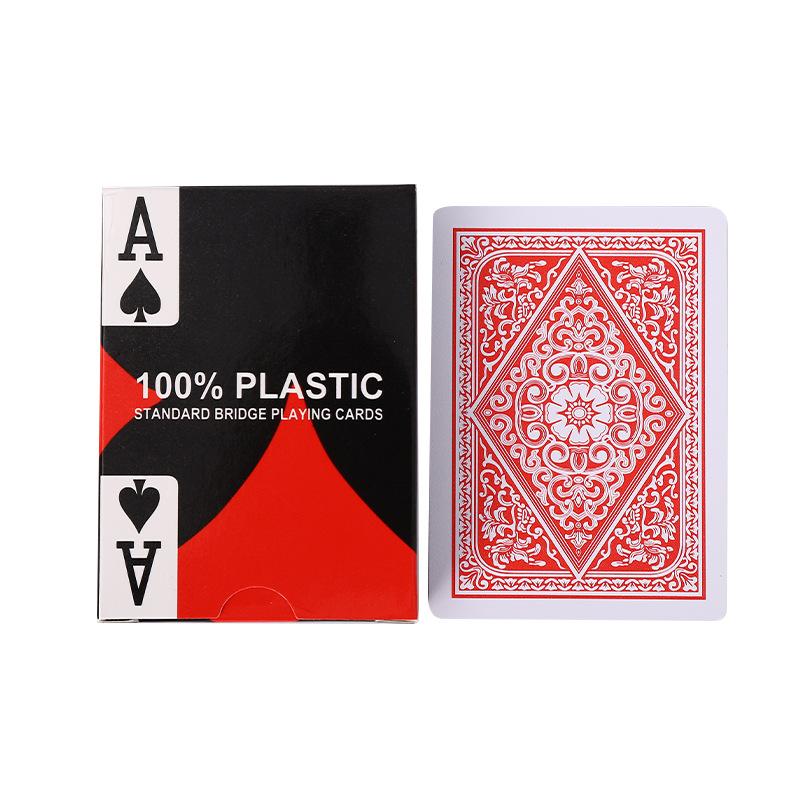 55Pcs/Set New Texas Hold'Em Plastic Playing Cards Big Character Waterproof Smooth Poker Card Table Board Bridge Games 5.8X8.8Cm