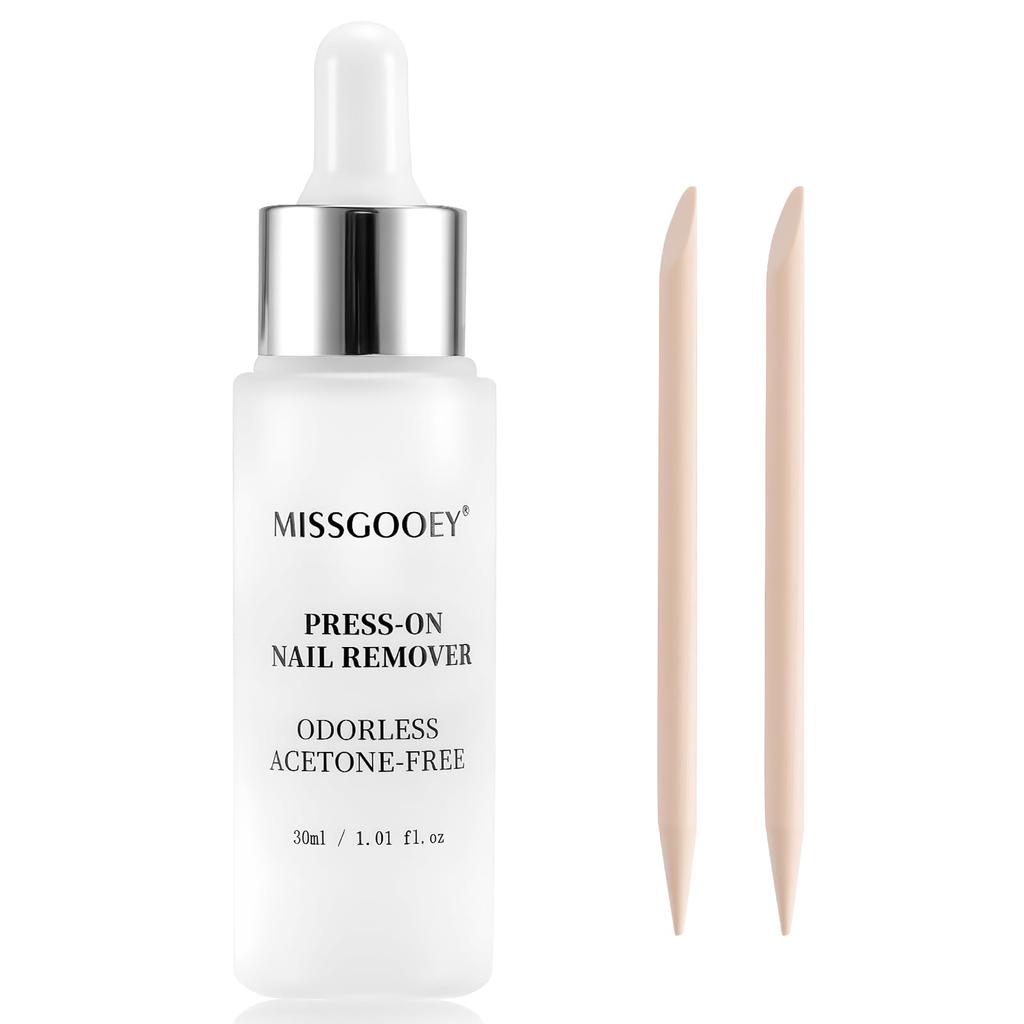 Missgooey Gel Nail Removes Nail Tips False Nail Glue 30ml Remover, & Nails, Acetone-Free Remover,