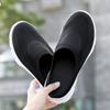Round Toe Women's Slippers Knitted Mesh Walking Shoes Lightweight Half Slippers Casual Flats Big Size 35-48 Leisure Shoes Anti-slip