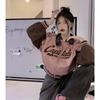 2024 Spring/Autumn Women's Casual Letter Print Patchwork Baseball Jacket with Stand Collar