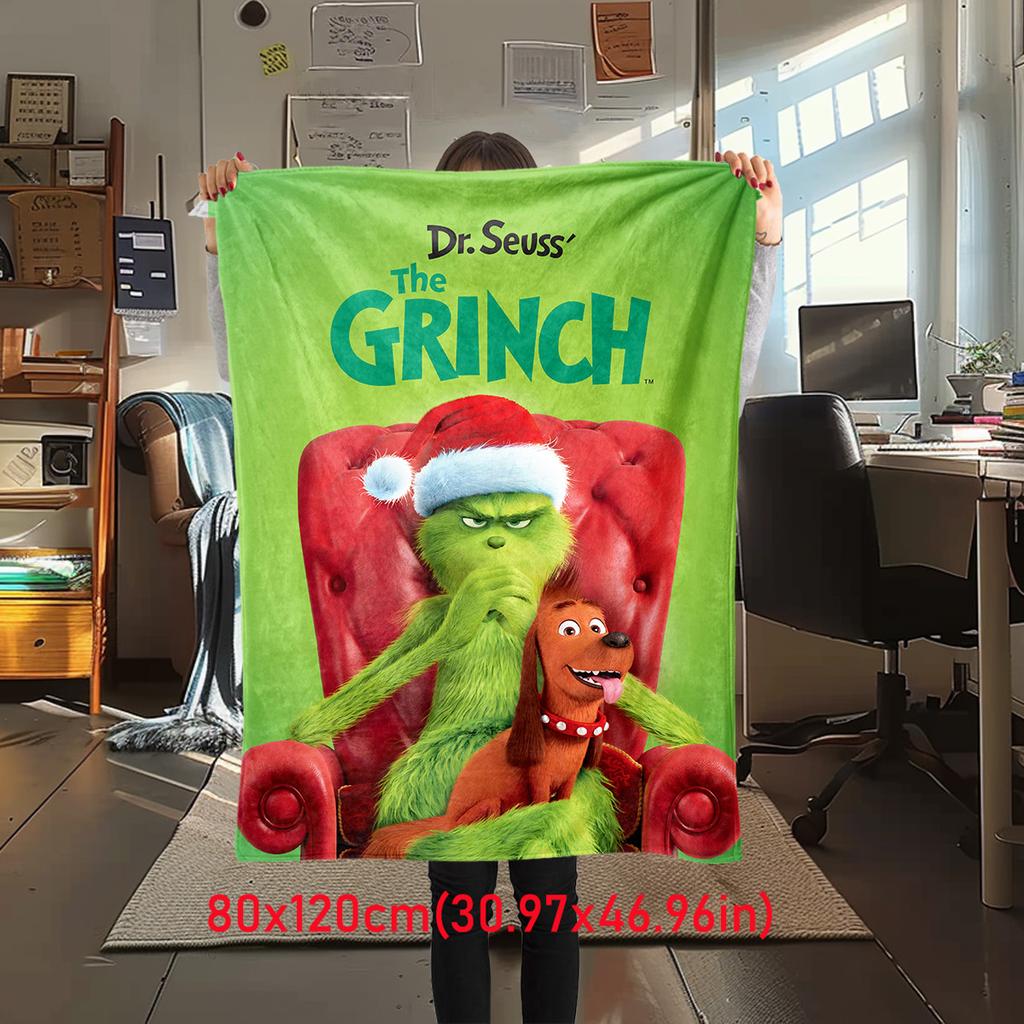 Christmas Gift Comedy Movie How the Grinch Stole Christmas blanket home warming, four season bed decoration sofa cover flannel throwing blanket K16