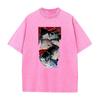 Anime Jujutsu Kaisen Itadori Yuji Fushiguro Megumi Print T-shirt Men Casual Tshirts Vintage Washed Tee Harajuku Cotton T Shirt