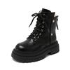 2025 Winter Fashionable and Hot-selling Ankle Women's Boots Platform Modern Ladies Boots Round Toe Med Heel Side Zip Boot