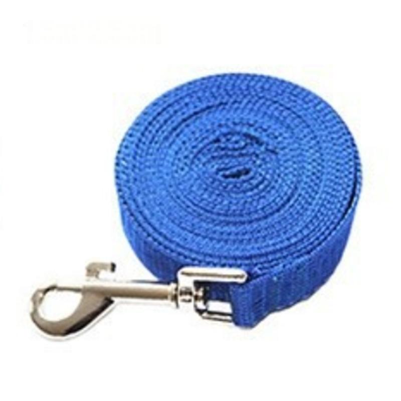 

Поводок для дрессировки домашних собак, пояс для прогулок, длинный шнурок, веревка для защиты при выгуле собак, подходит для маленьких и больших собак, поводок 1.5/3/5/6 м 1.5M(5FT)x2.5cm синий