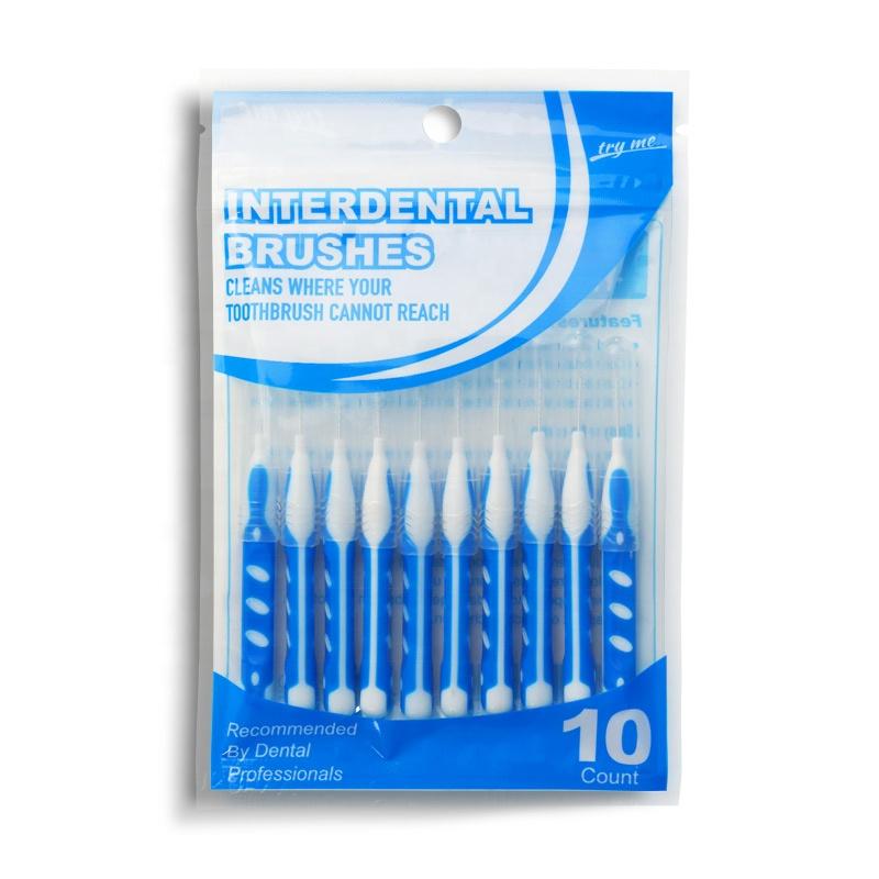 Gum Care I Shape Wire Dental Toothpick Orthodontic Tooth Brush and Pick Interdental Brush синий