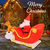 5.3FT LED Light Inflatable Yard Decor Santa Claus Reindeer Sleigh Xmas Toy Supplies Home Decor Ornaments Gifts Christmas Holiday