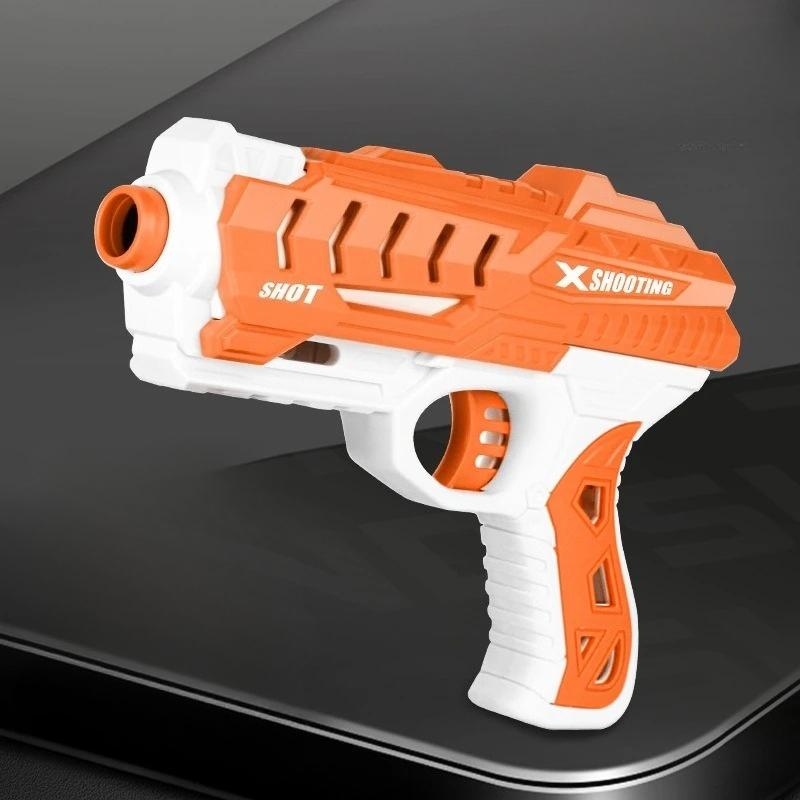 Children Soft Bullet Toy Gun Manual Gun Pistol Dart Blaster Colorful Plastic Shooting Model Launcher with Box Boys Birthday Gift