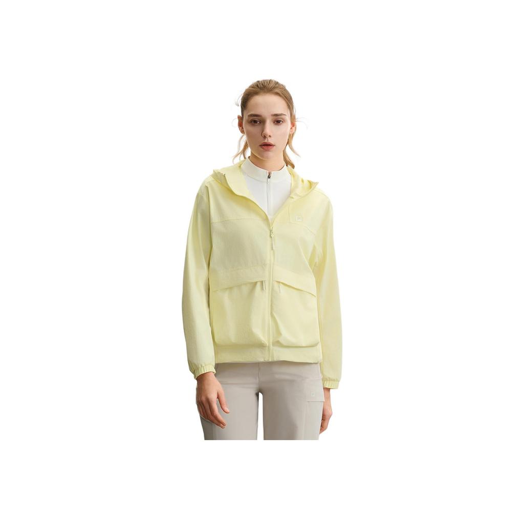 New FILA Athletics Jacket Women's Tender Shoot Yellow YE A11W527706F-YE