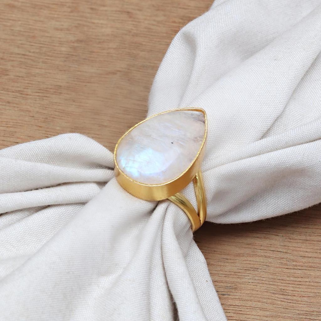 Moonstone Gemstone Handmade Silver Jewelry  "9"