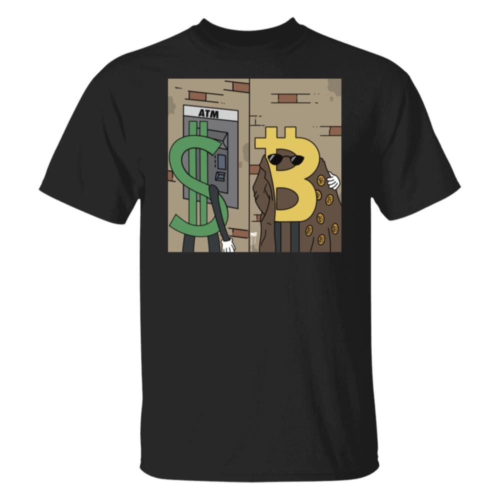 Bitcoin BTC Crypto Cryptocurrency Altcoin HODL Black T-Shirt UPC49 Unisex T-Shirt S