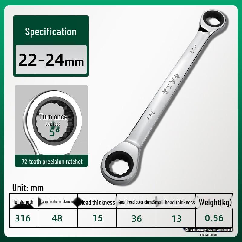 SMVP Double-Head Quick Ratchet Wrench CN plug (adapter included)