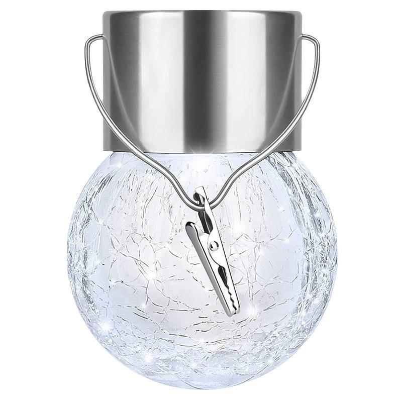 

Солнечные уличные подвесные фонари, потрескивающие шары, садовые водонепроницаемые, для подвешивания на деревья White