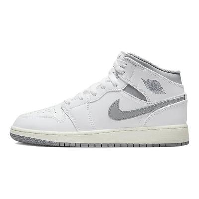 Air 1 Mid GS Neutral Grey Buty dla dzieci Biały Stealth 554725-135