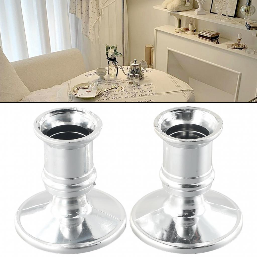 One Pair Taper Candle Holder Base For-Standard-Candlestick Home-Room Decor-Gear