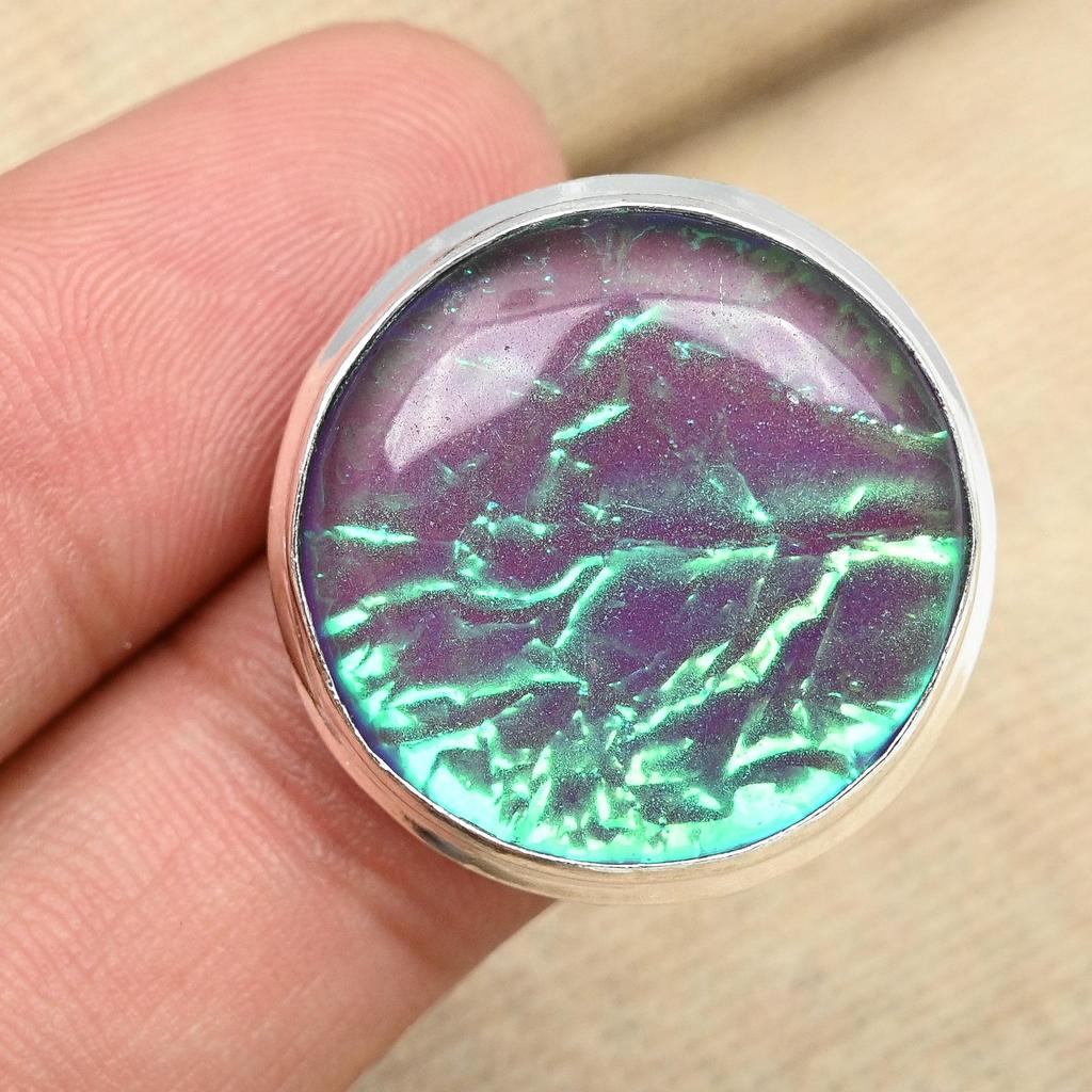 Purple Australian Triplet Opal Gemstone Solid 925 Sterling Silver Handmade Ring All Size