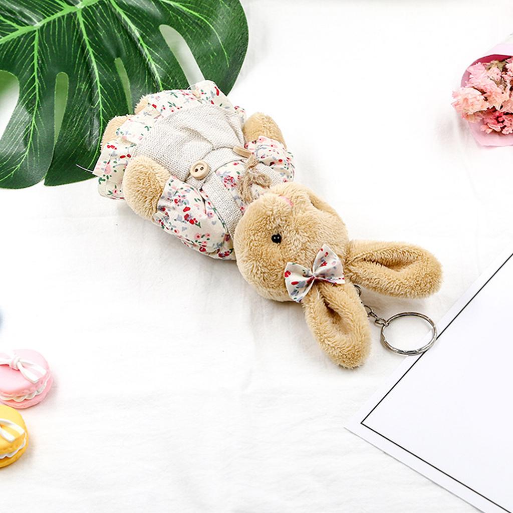 Bear Keychain Tiny Plush-Bear Keyring Party Favor Decorations for Boy Girl Wedding Birthday Keyring Funny Key-Holder