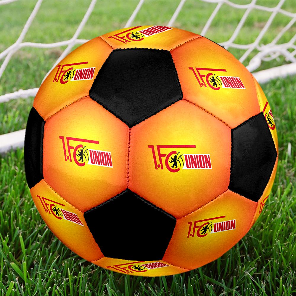 TAGLIA 5 1. Pallone da Calcio FC Union Berlin Colorato Per Tutte le Età Cucito a Macchina PVC Pronto per la Competizione Durevole Alta Rimbalzabilità