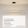 Postmodern Minimalist Chandelier for Living Room, Restaurant, or Bedroom - Italian Round Ring Design