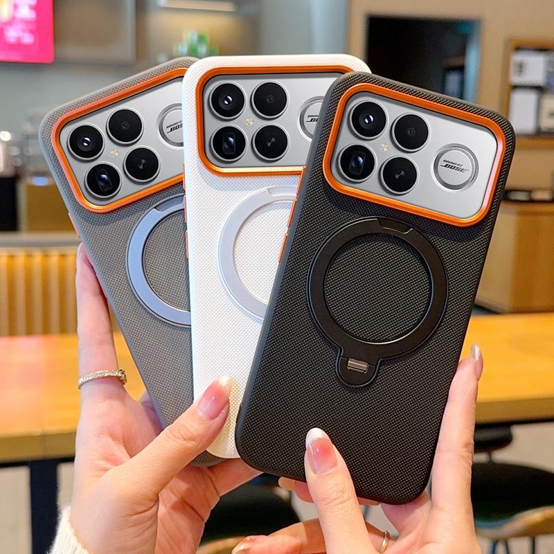 Business křížový vzor Pouzdro na telefon pro Xiaomi POCO F8 Pro F8 Ultra Kroužek Kovový Magnetický Držák Chránící Nárazuvzdorný Nárazníkový Kryt