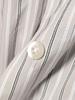 [BEAMS BOY] Long-Sleeve Dobby Stripe Big BD Shirt for Women, Grey, Free Size