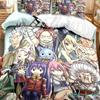 New Anime Fairy Tail Bedding Set Bed Three-piece Set Duvet Cover Single Double Bed Queen Size Duvet Cover Set Adult Boys Bedroo