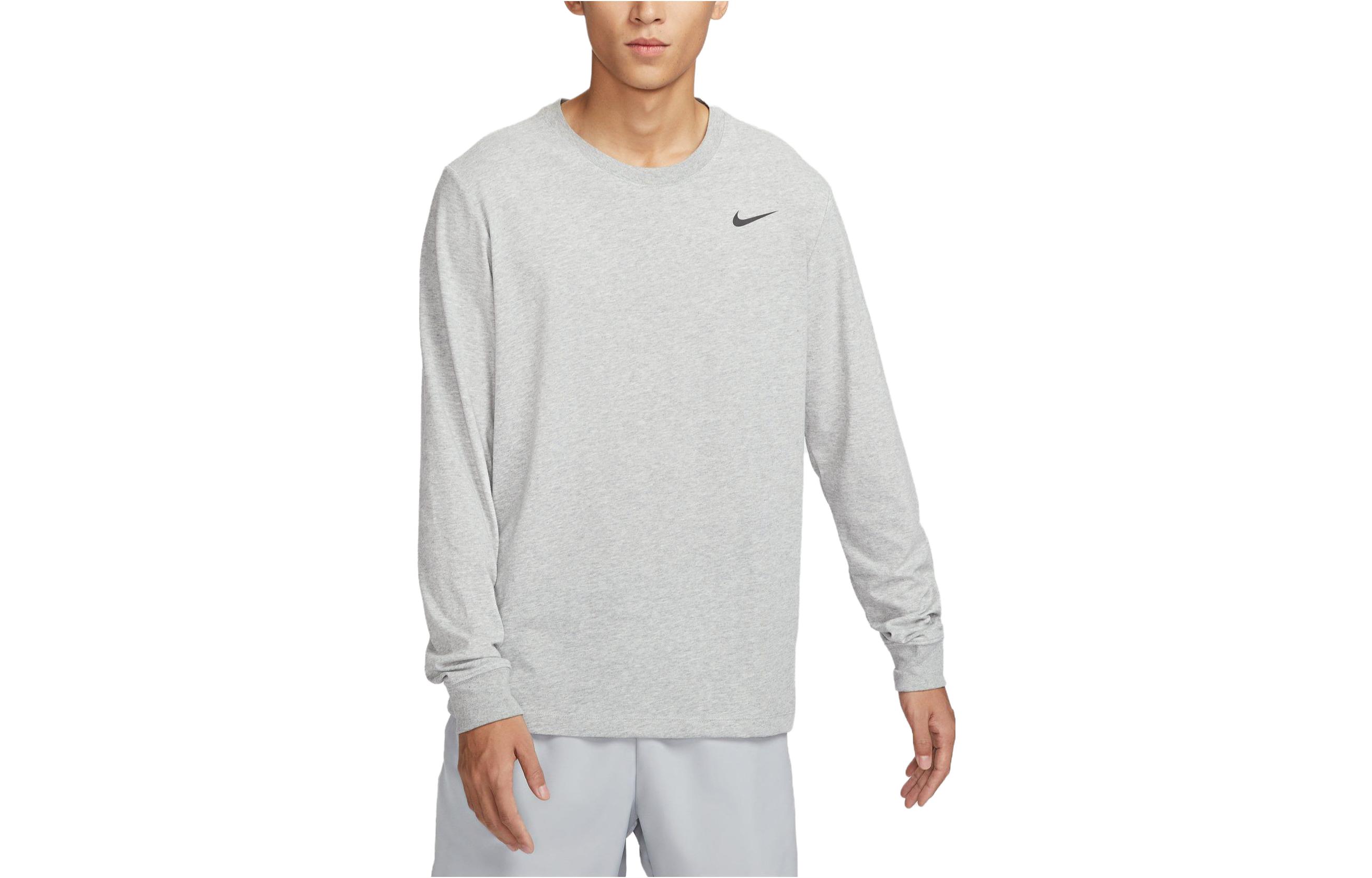 Nike T Shirts Men s Toned Dark Gray Crew Neck Moderate Straight Fit BV7970-063 S
