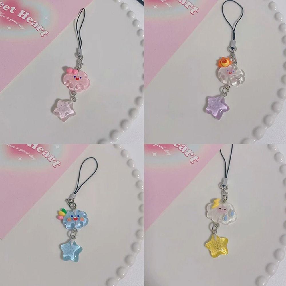 Stern Harz Wolken Handyketten Koreanischer Stil Bonbonfarbe Handyband Taschenzubehör