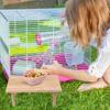 Hamster Plattform Spiel Holzplattform Kleintier Spielständer Hamster Kletterspielzeug Treppen Käfig Zubehör Spielplatz Plattformen