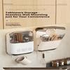 Wall Mounted Kitchen Cutlery Holder Breathable Dust-Proof Utensil Drainer No Punching With Lid Chopstick Storage Box