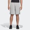 Men's adidas Stripe Logo Training Knit Casual Sports Shorts Gray DU7831