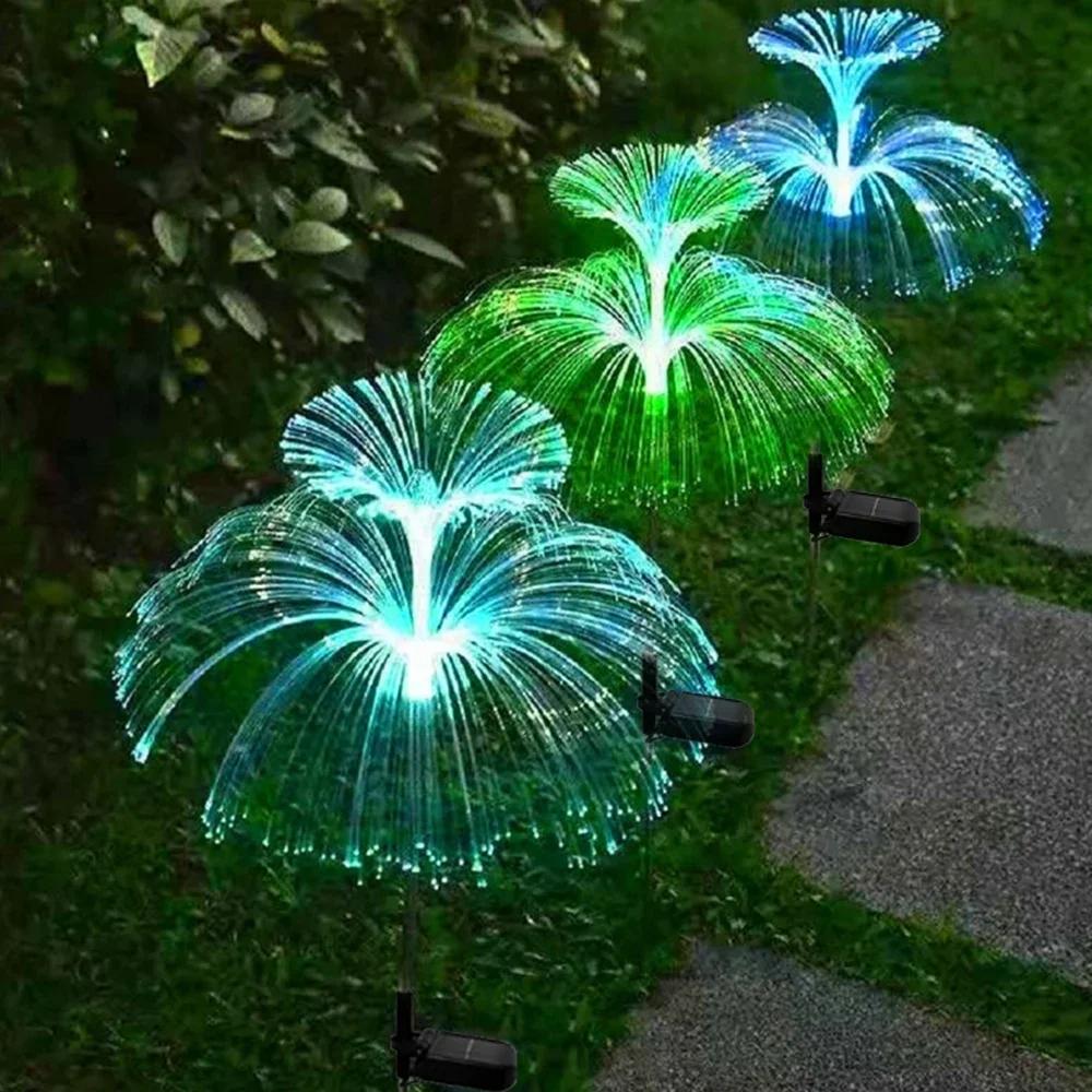 1pc Solar Garden Lights Outdoor, 7 Color Changing, Solar Jellyfish Lights, Decorative Lights for Pathway, Patio, Backyard, Lawn