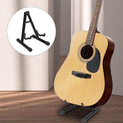 Folding Guitar Stand Free Standing A-Frame Anti-skid Silicone Feet Soft Sponge Arm Scratch-resistant Stable Structure Acoustic Electric