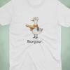 Bonjour Duck T Shirt | Funny French Shirt | Cute Duck Tee | Minimalist Animal Shirt | Gift For Him | Gift For Her | Funny Shirt