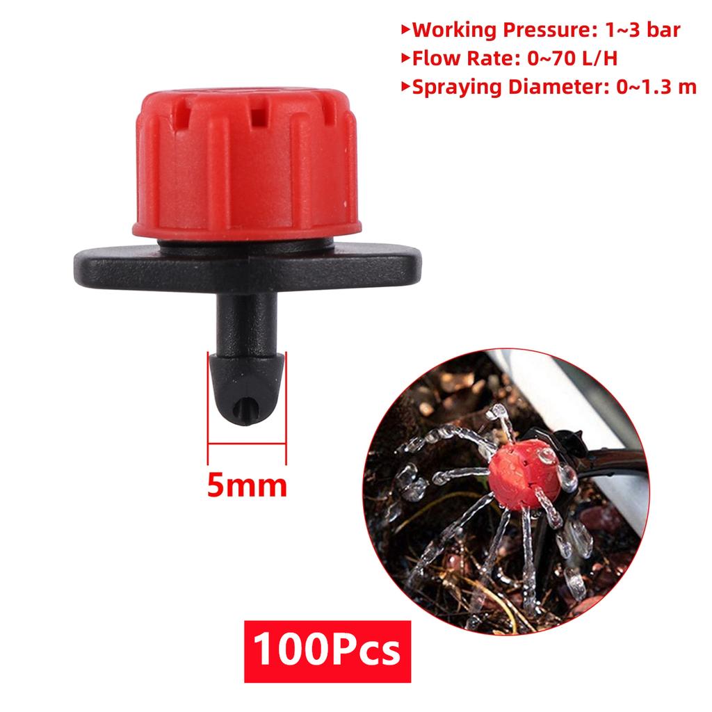 Adjustable 8-Holes Dripper 3/5mm 4/7mm Barbed Garden Drip Irrigation System Watering Emitter Potted Bonsai Plant Watering Device