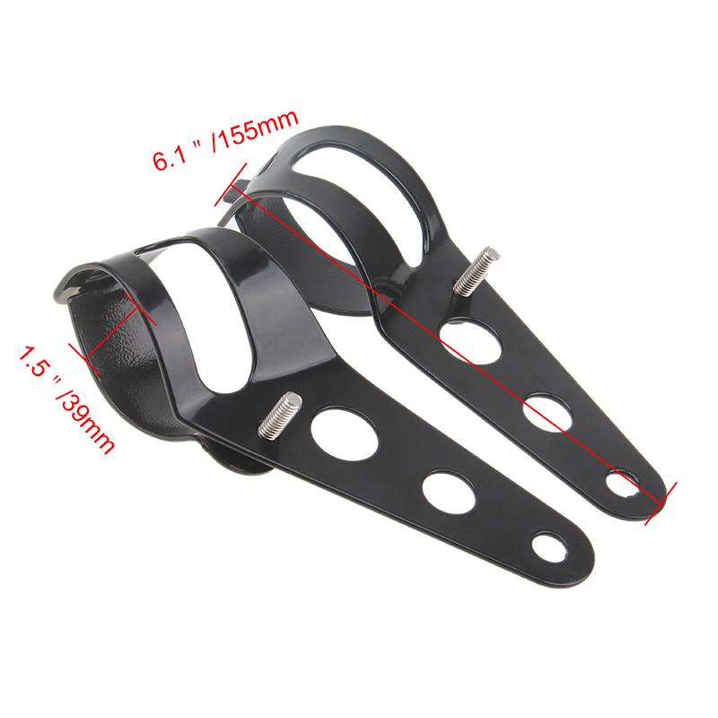 Universal Motorcycle Headlight Mount Bracket 3 Hole Adjustable 28-45mm Headlamp Holder Clamp for Bobber Cafe Racer Chopper ATV