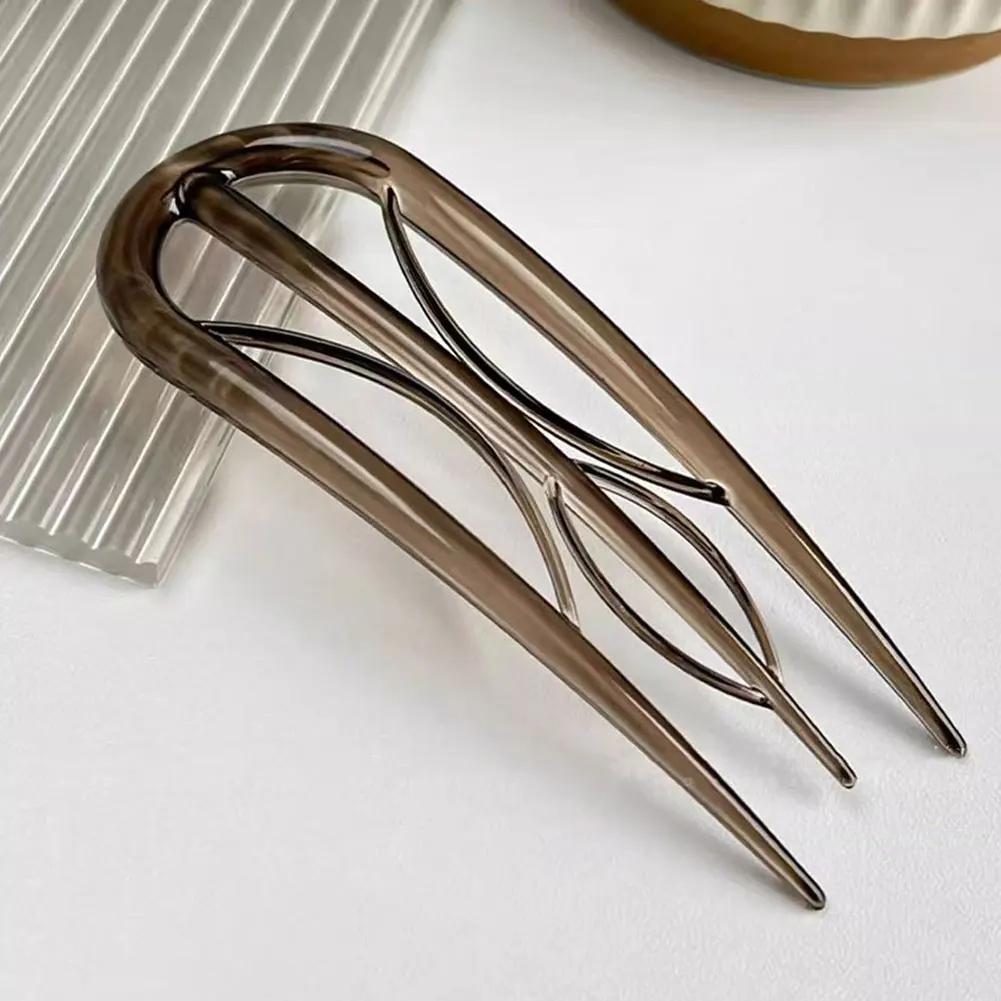Women Universal Fashion U-shaped Hair Stick Fork Simple Geometric Hair Pin Festival Party Gift Headwear Hair Accessories