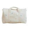 Portable Boston Embroidery Travel Bag - Large Capacity, Lightweight, Messenger Style