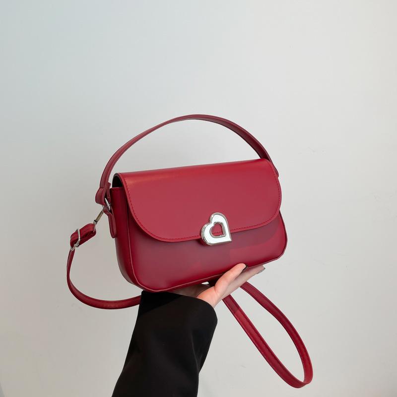 Textured Foreign Style Underarm Handbag Women's 2025 Winter New Fashion Casual Saddle Bag Single Shoulder Messenger Bag