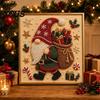Regalos Creativos de Navidad para Adultos Kit de Arte de Perlas Artificiales, 20x20cm Pintura de Navidad DIY Kit para Hacer Decoración de Pared Artesanía de Diamantes 3D Brillante para Adultos, Festivo