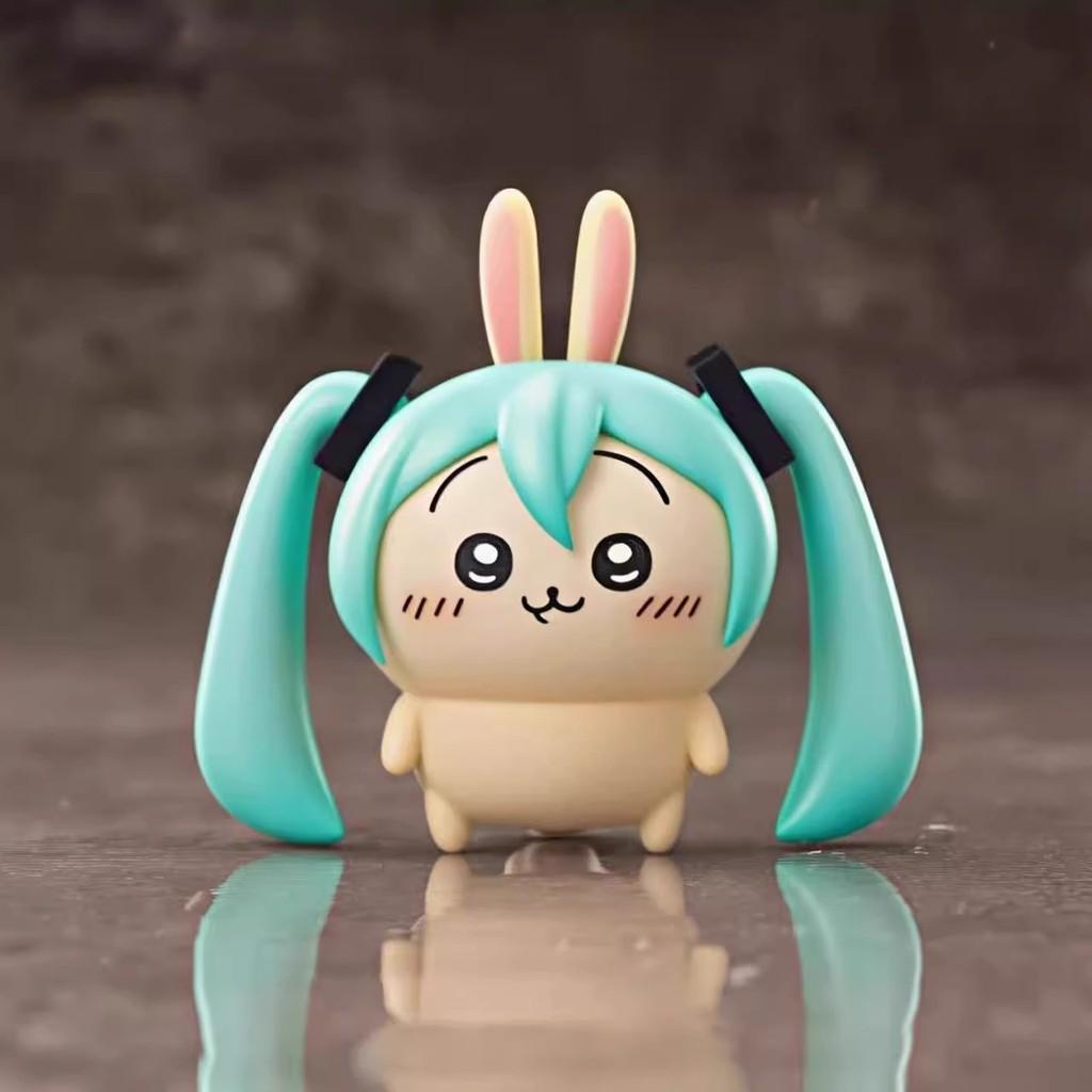 

Чиикава Усаги Кос Хатсуне Мику ПВХ Коллекционная Фигурка Для Фанатов Аниме С Уссачи И Аянами Моделями зелёный