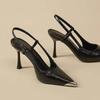 Fashion Summer Women High Heels Sandals Pointed Toe Shoes Sexy Slingback Shoes Women 2025 Trend Designer Dress Sandals Sandalias Mujer