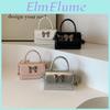 Minimalist Pu Mini Shoulder Bag With Butterfly Knot Design For Casual Daily Use