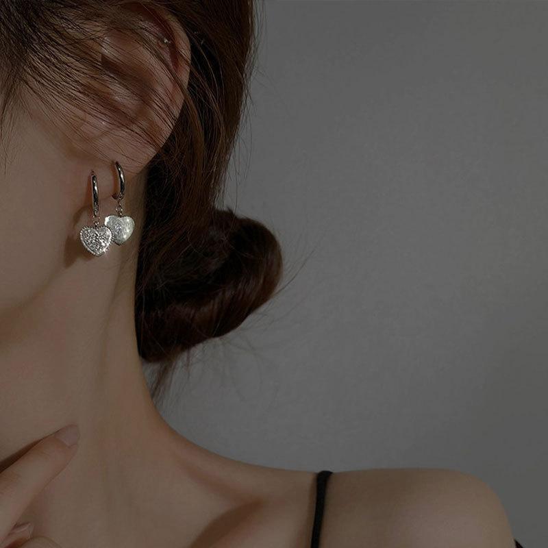 Heart High-end Temperament Earrings Trendy Elegant Lady's Classic Accessories Fashion 100% Match Goddess Style Daily Casual Jewelry
