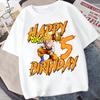 T-shirt a maniche corte per bambino Dragon Ball Stampa Numero Compleanno Cotone Pullover Ragazzi Estate Casual Girocollo Top Regalo di Compleanno per Bambini