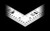 Shinwa Sokutei Flat Curved 1 shaku 5 sun Dual 11182 Ruler, White, (50cm), Graduations,