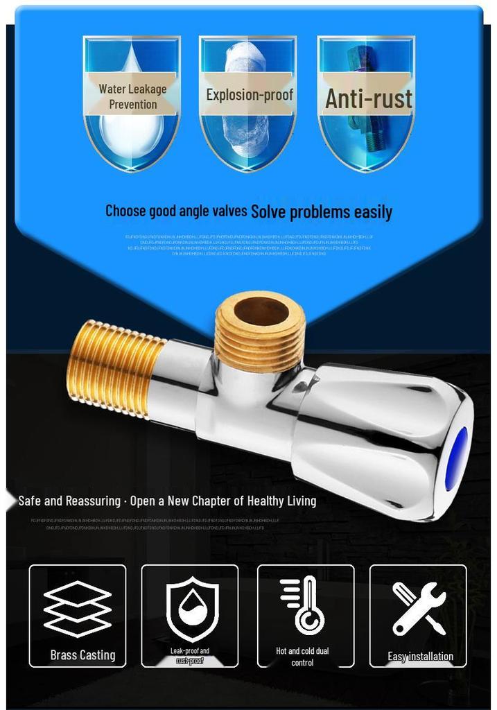 304 Stainless Steel Angle Valve for Hot and Cold Water Heater and Toilet Tap