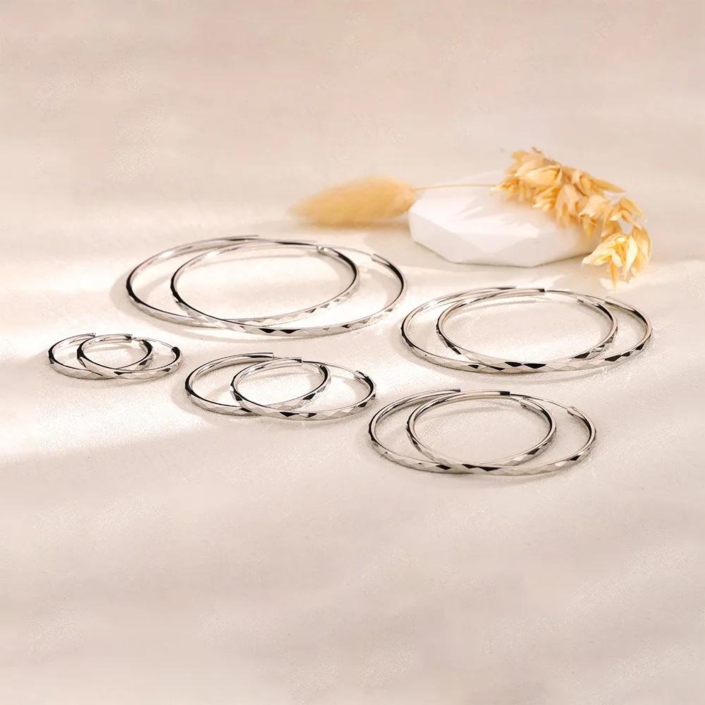 Women's Round Earring, New Collection  Big Hoop Earrings Fashion Women Zircon