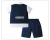 Completo Tre Pezzi Estivo da Ragazzo Stile Gentiluomo Britannico: Gilet, Pantaloncini e Maglietta