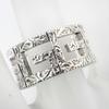 Pre-owned GUCCI SV925 Arabesque Square G Wide Ring, Size 12.5, j56-4